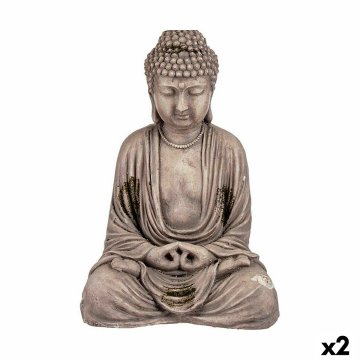 Dekoratívna socha do záhrady Buddha Polyesterová živica 22,5 x 40,5 x 27 cm (2 kusov)