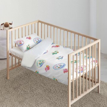 Obliečka na paplón do detskej postieľky Peppa Pig Time bed 115 x 145 cm