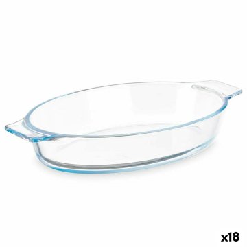 Kuchynská misa S úchytkami Transparentná Borokremičité sklo 800 ml 27 x 4,5 x 15,8 cm (18 kusov)