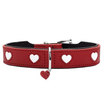 Psí obojok Hunter Love S/M 35-40 cm Rojo/Blanco