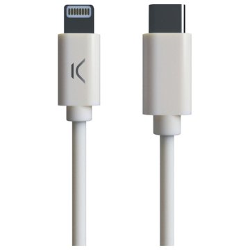 Kábel USB-C na Lightning KSIX MFI (1 m) Biela