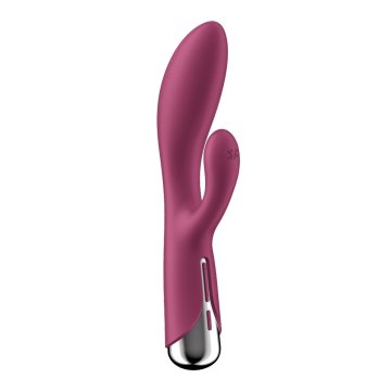 Vibrátor pre dvojicu Dual Stimulation Satisfyer Spinning Rabbit 1 Červená