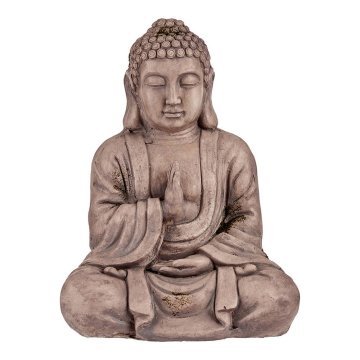 Dekoratívna socha do záhrady Buddha Sivá Polyesterová živica (23,5 x 49 x 36 cm)