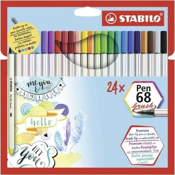 Sada fixiek Stabilo Pen 68 brush podľa výrobcu Viacfarebná