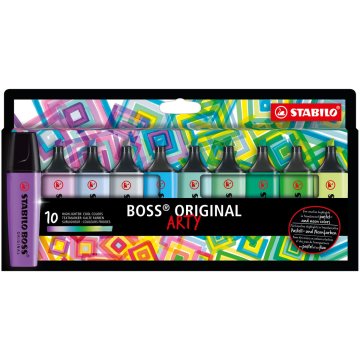 Sada fluorescenčných zvýrazňovačov Stabilo Boss Original Arty 10 Kusy Viacfarebná