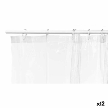 Záves do sprchy Transparentná Polyetylén EVA 180 x 180 cm (12 kusov)