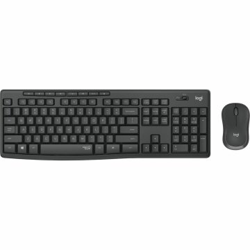 Klávesnica a bezdrôtová myš Logitech MK295 Francúzština Čierna Sivá AZERTY