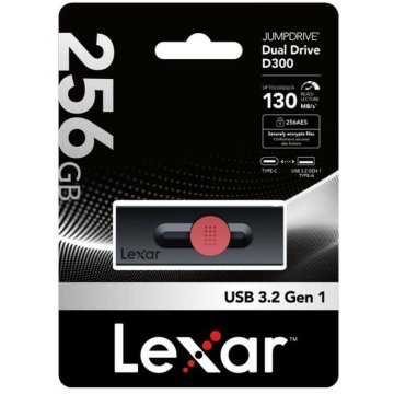 USB flash disk Lexar DUAL Čierna 256 GB