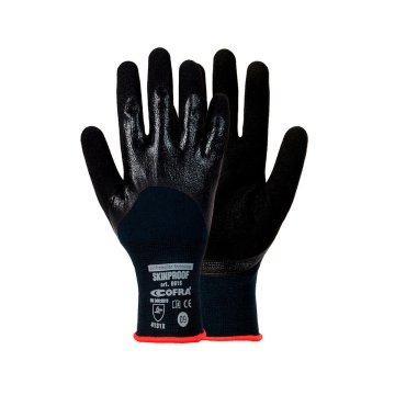 Pracovné rukavice Cofra Skinproof Čierna Nylon Elastan Nitril