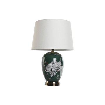 Stolná lampa Home ESPRIT Biela zelená Tyrkysový Zlatá Keramický 50 W 220 V 40 x 40 x 59 cm