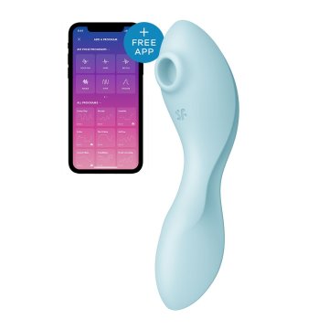 Sací stimulátor na klitoris Satisfyer Cruvy Trinity 5+ Modrá