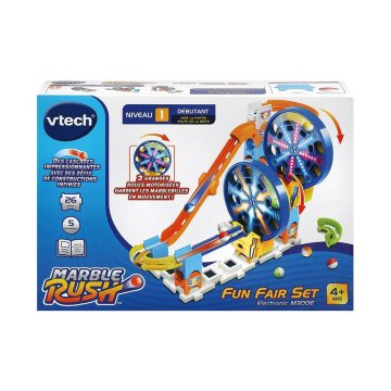 Sada guličiek Vtech Marble Rush - Expansion Kit Electronic - Fun Fair Set Okruh 26 Kusy Dráha s Ramp