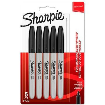 Permanentná fixka Sharpie Čierna 5 kusov