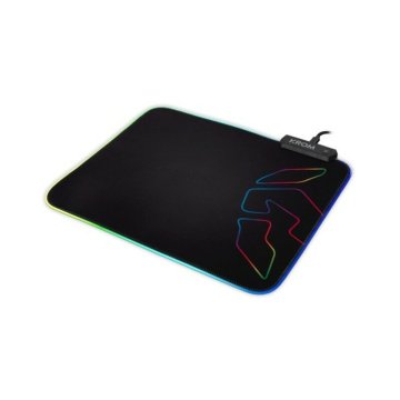 Herná Podložka s LED Osvetlením Krom Knout RGB RGB (32 x 27 x 0,3 cm) Čierna