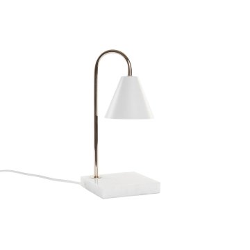 Stolná lampa DKD Home Decor Zlatá Biela (15 x 15 x 33 cm)