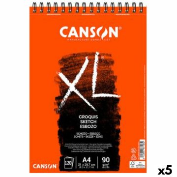 Skicár Canson XL Esboso 20 Listy Biela Prírodná A4 5 kusov 90 g/m²