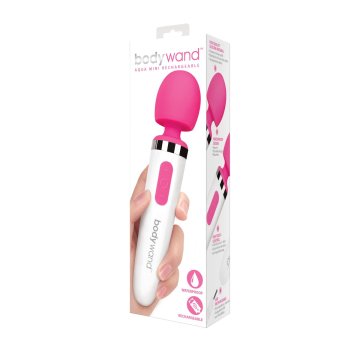 Mini nabíjateľná vibračná masážna hlavica Aqua Bodywand BW122 Ružová