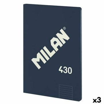 Zošiť Milan 430 Modrá A4 48 Listy 21 x 29,7 cm (3 kusov)