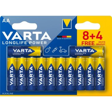 Alkalické Batérie Varta Longlife Power AA 1,5 V (12 kusov)