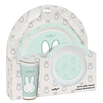 Detská súprava riadu Miffy Menta (5 Kusy)