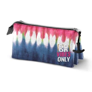 Trojitý peračník Karactermania Eco Omp! Good Vibes Only Tie Dye Denim (23 x 11 x 10 cm)