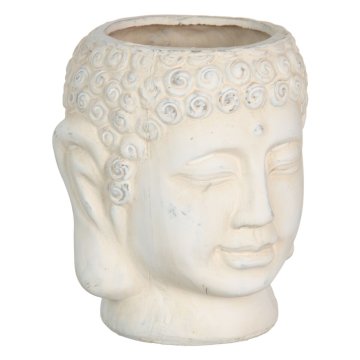 Kvetináč Krém Terakota Buddha Orientálny 14 x 14 x 15,5 cm