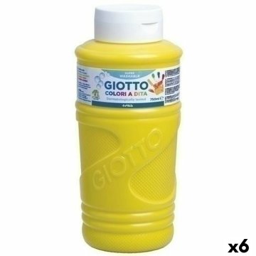 Maľovanie prstami Giotto Žltá 750 ml (6 kusov)