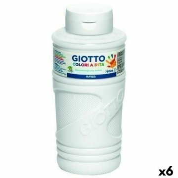 Maľovanie prstami Giotto Biela 750 ml (6 kusov)