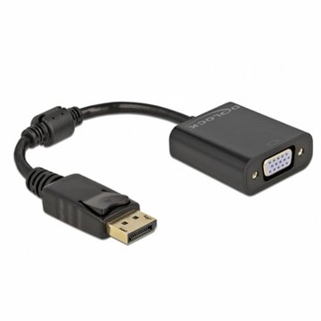 Adaptér DisplayPort na VGA DELOCK 61006 Čierna