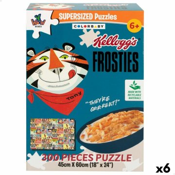 Puzzle Colorbaby Kellogg's Frosties 300 Kusy 6 kusov 60 x 45 x 0,1 cm