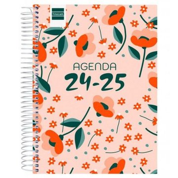 Agenda Finocam COOL 4º 1DP FLORAL Viacfarebná Quarto 15,5 x 21,2 cm 2024-2025