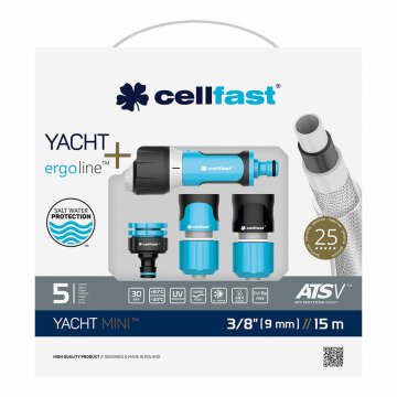 Sada hadice s príslušenstvo Cellfast Yacht Mini Ats PVC 15 m Ø 9 mm