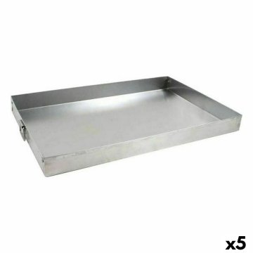 Obdĺžniková forma VR Striebristý Aluminium 38 x 25 x 3,5 cm (5 kusov)