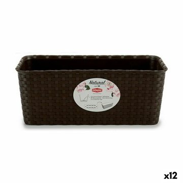 Kvetináč na okno Stefanplast Plastické 13 x 11 x 28,5 cm (12 kusov)