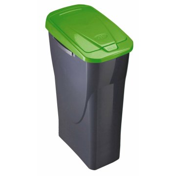 Odpadkový kôš na recyklovanie Mondex Ecobin zelená S vrchnákom 25 L