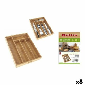 Organizér na príbor Quttin Bambus 34 x 26 x 4 cm (8 kusov)