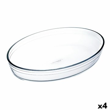 Kuchynská Misa Ô Cuisine Ocuisine Vidrio Transparentná Sklo Oválny 30 x 21 x 7 cm (4 kusov)