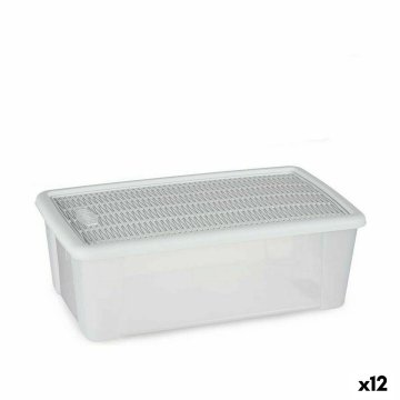 Nádoba na uskladnenie s vrchnákom Stefanplast Elegance Biela Plastické 5 L 19,5 x 11,5 x 33 cm (12 k