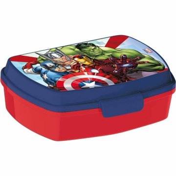 Desiatový box na sendvič The Avengers Infinity Modrá Plastické Červená (17 x 5.6 x 13.3 cm)