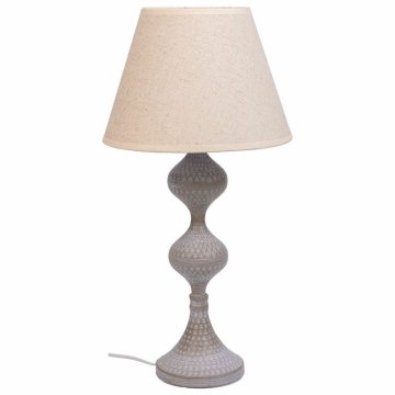 Stolná lampa Alexandra House Living Biela Sivá Kov Látka 220-240 V 25 x 50 x 25 cm