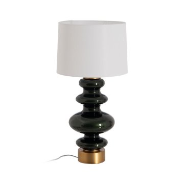 Stolná lampa Biela Čierna Zlatá Sklo 60 W 220-240 V 38 x 38 x 76 cm