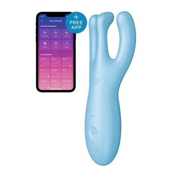 masér Satisfyer Threesome 4 Connect Modrá