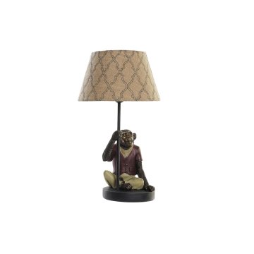 Stolná lampa DKD Home Decor Gaštanová Viacfarebná Koloniálny štýl 220 V 50 W opica (27 x 25 x 44,5 c