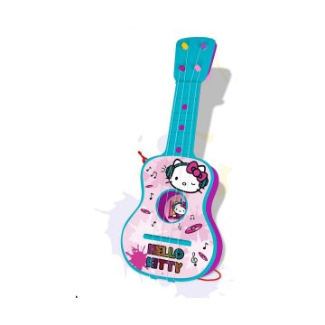 Detská gitara Hello Kitty 4 Šnúry Modrá Ružová