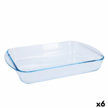 Kuchynská Misa Pyrex Classic Vidrio Transparentná Sklo Obdĺžnikový 35 x 23 x 6 cm (6 kusov)