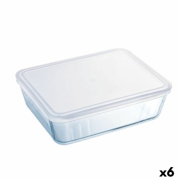 Obdĺžniková nádoba s vrchnákom Pyrex Cook & Freeze 22,5 x 17,5 x 6,5 cm 1,5 L Transparentná Silikóno