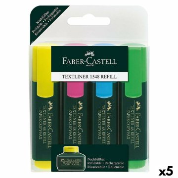 Sada fixiek Faber-Castell Svetielkujúci Viacfarebná (5 kusov)