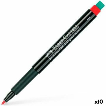 Permanentná fixka Faber-Castell Multimark 1513 F Červená (10 kusov)