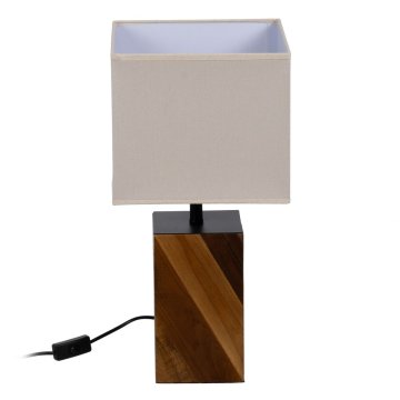 Stolná lampa Gaštanová Krém 60 W 220-240 V 25 x 25 x 51 cm