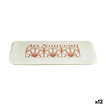 Koberec ku vani Art Nouveau Biela Bronz 40 x 1,5 x 60 cm (12 kusov)